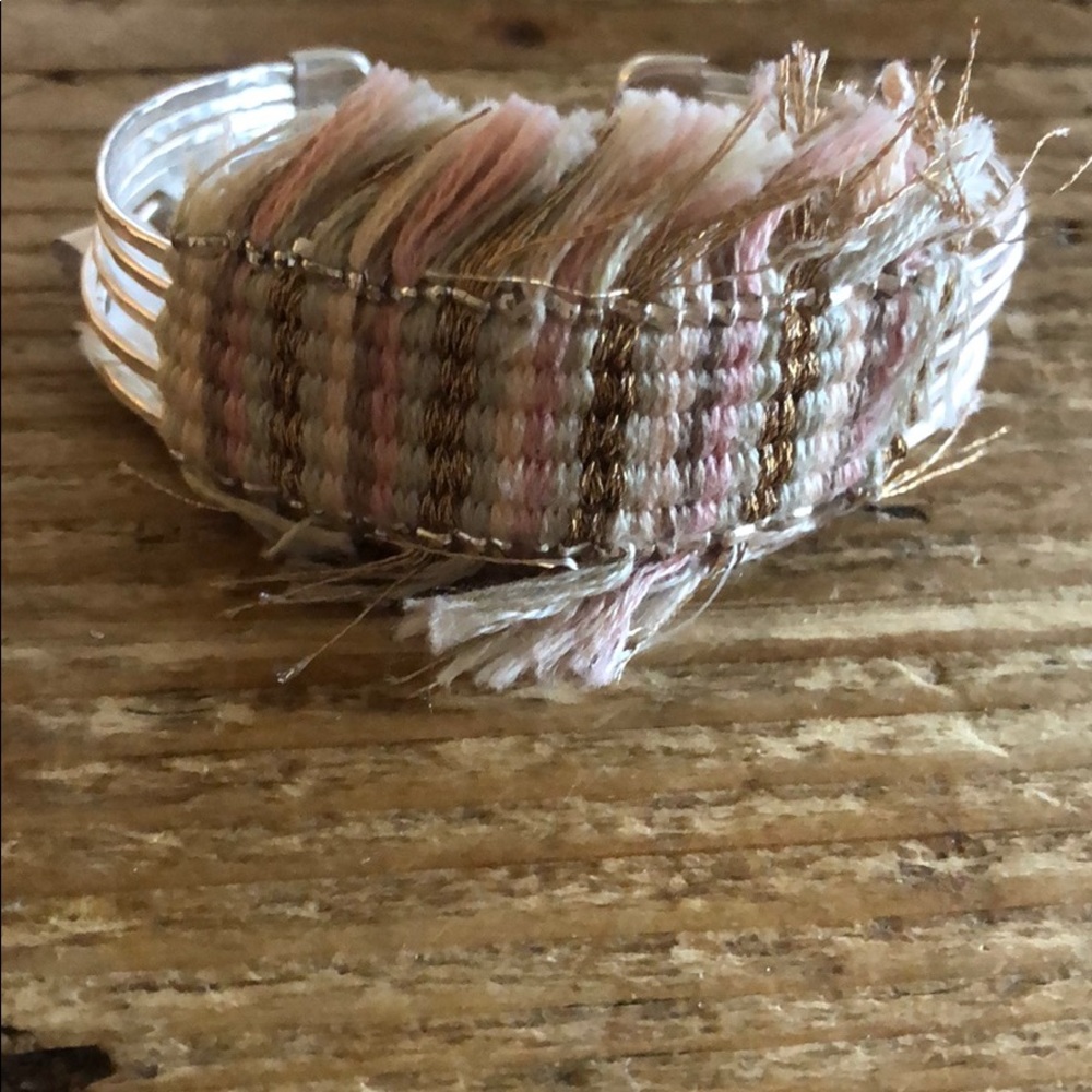 Free People silver fringe cuff bracelet NWT - Picture 2 of 6